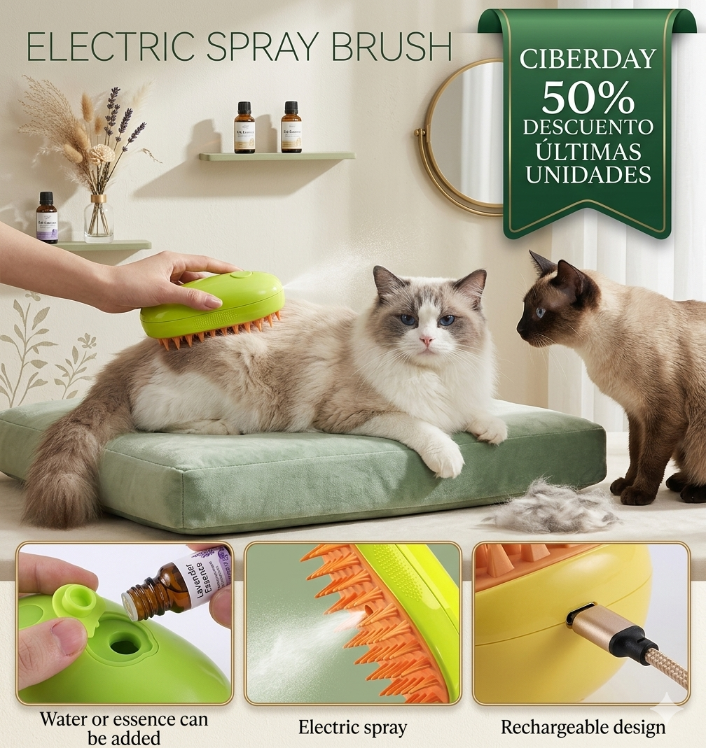 🎁 Cepillo vapor para  mascota