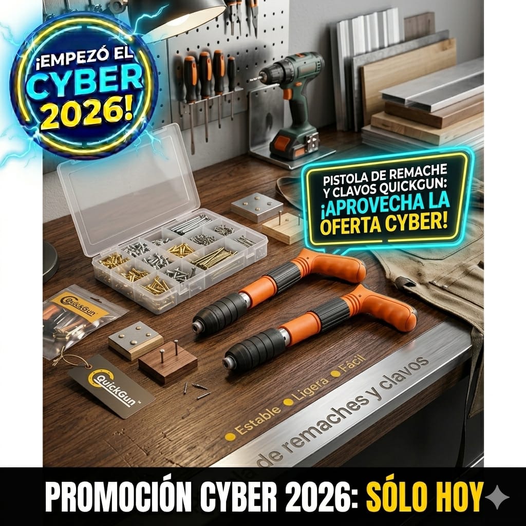 PISTOLA REMACHADORA CON 50 CLAVOS