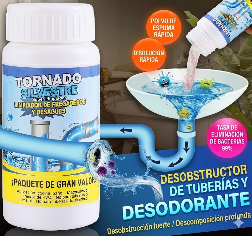 Limpiador De Drenaje en Polvo, 200g